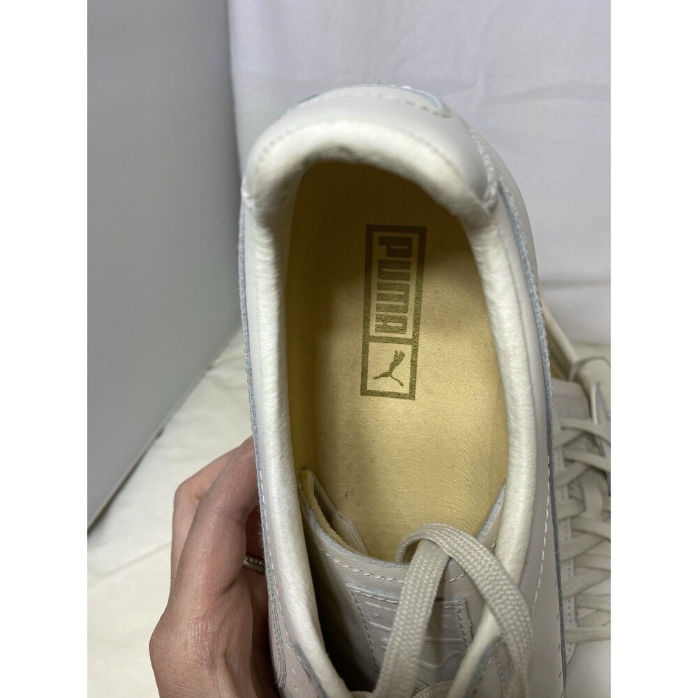 Puma Clyde Og 75Y Prm Lace Up Women Sz 11 Off White Sneakers Casual Shoes - Picture 7 of 8